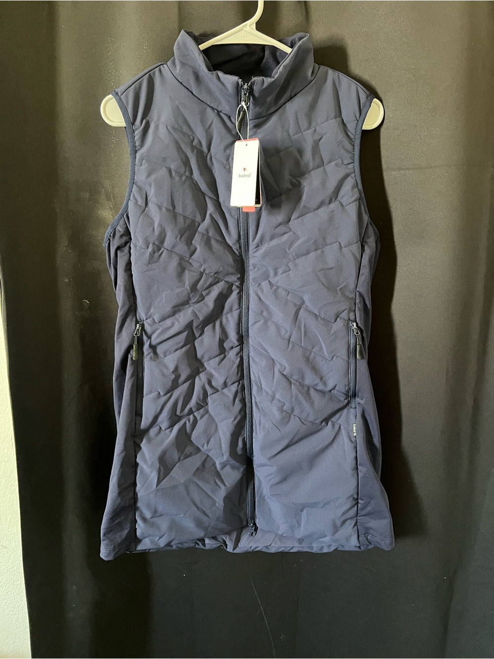 Women’s Navy Quilted Sleeveless Vest